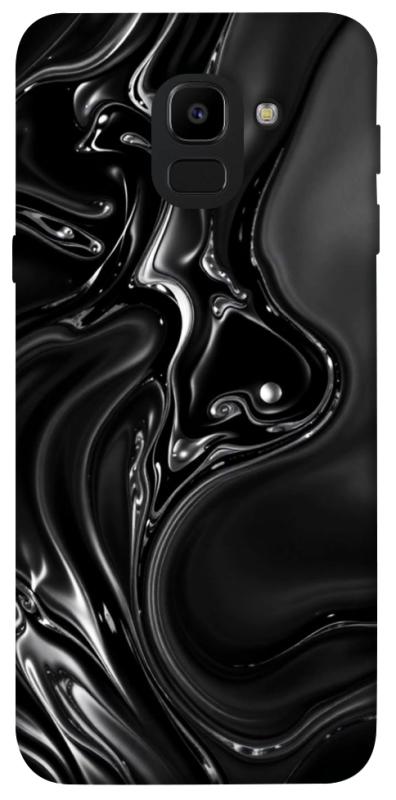 Чехол itsPrint Black Liquid для Samsung J600F Galaxy J6 (2018), паттерн, купить оптом с доставкой