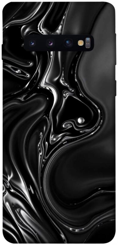 Чехол itsPrint Black Liquid для Samsung Galaxy S10, паттерн, купить оптом с доставкой