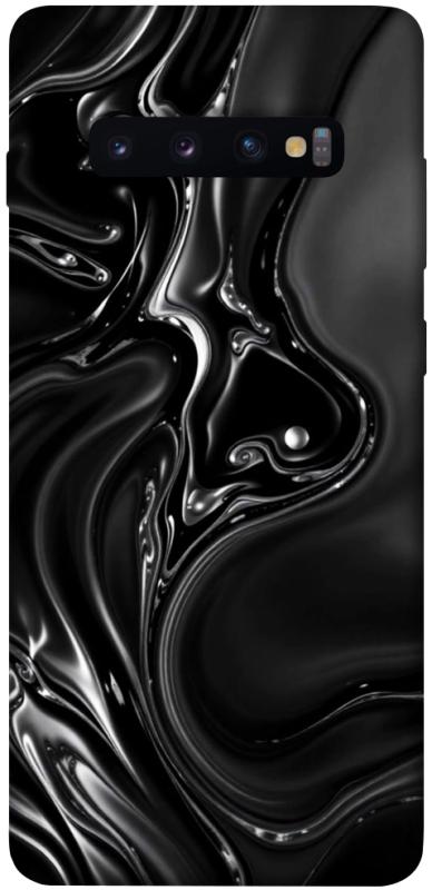 Чехол itsPrint Black Liquid для Samsung Galaxy S10+, паттерн, купить оптом с доставкой