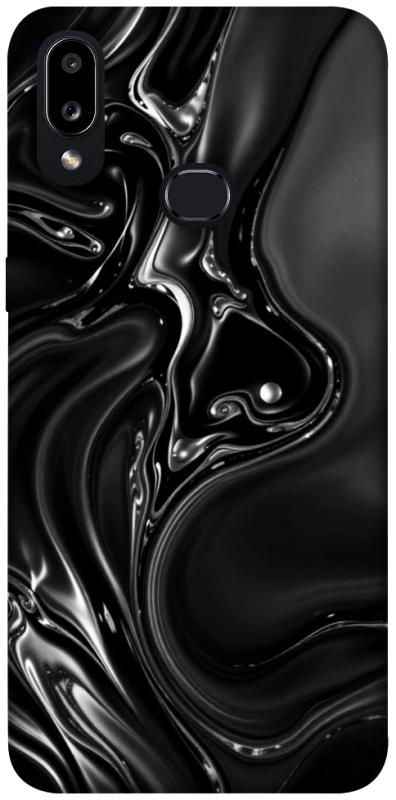 Чехол itsPrint Black Liquid для Samsung Galaxy A10s, паттерн, купить оптом с доставкой