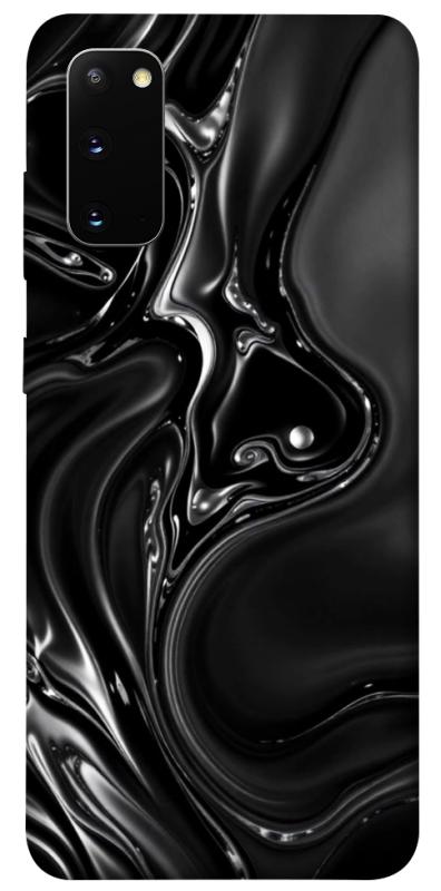 Чехол itsPrint Black Liquid для Samsung Galaxy S20, паттерн, купить оптом с доставкой