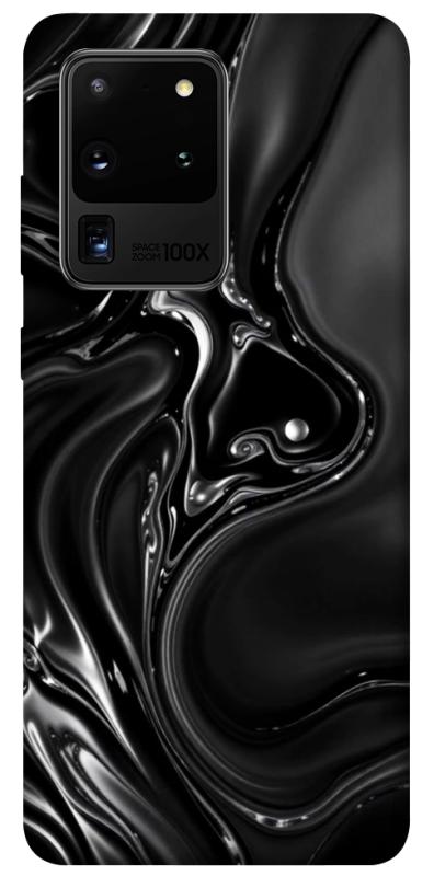 Чехол itsPrint Black Liquid для Samsung Galaxy S20 Ultra, паттерн, купить оптом с доставкой