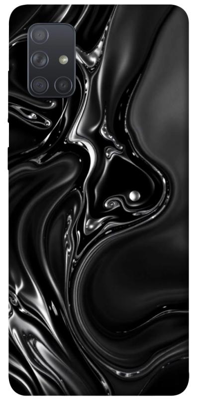 Чехол itsPrint Black Liquid для Samsung Galaxy A71, паттерн, купить оптом с доставкой