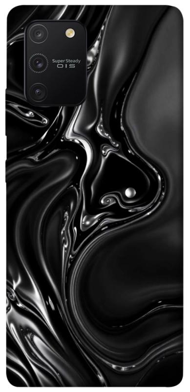 Чехол itsPrint Black Liquid для Samsung Galaxy S10 Lite, паттерн, купить оптом с доставкой