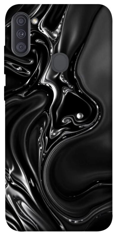 Чехол itsPrint Black Liquid для Samsung Galaxy A11, паттерн, купить оптом с доставкой
