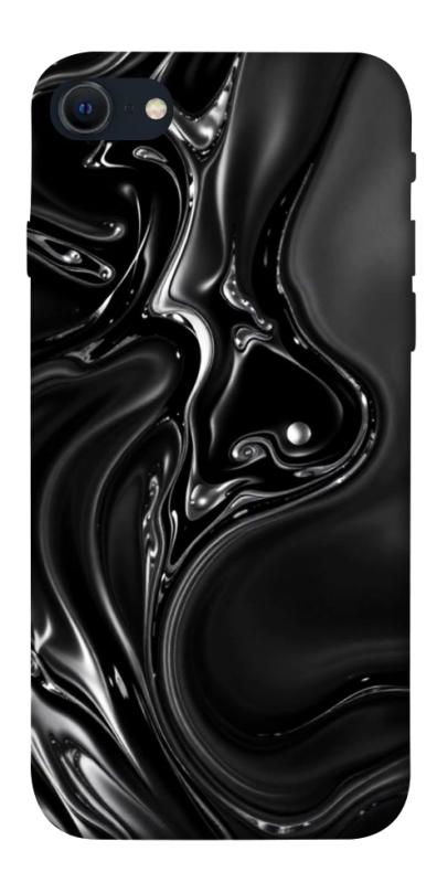 Чехол itsPrint Black Liquid для Apple iPhone SE (2020), паттерн, купить оптом с доставкой