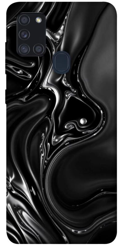 Чехол itsPrint Black Liquid для Samsung Galaxy A21s, паттерн, купить оптом с доставкой