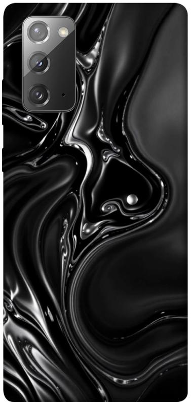 Чехол itsPrint Black Liquid для Samsung Galaxy Note 20, паттерн, купить оптом с доставкой