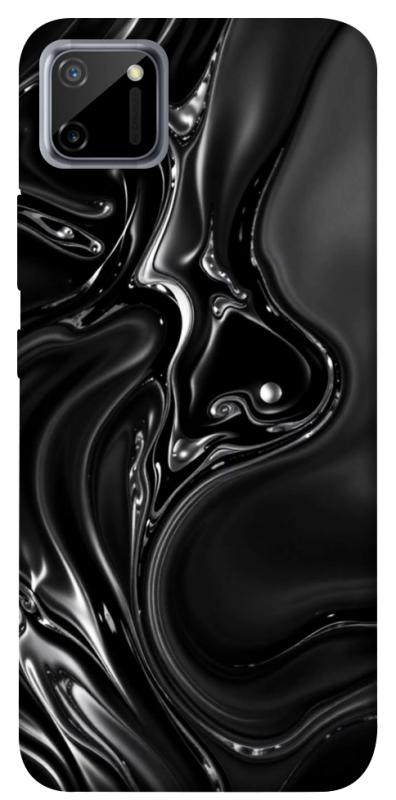 Чехол itsPrint Black Liquid для Realme C11, паттерн, купить оптом с доставкой