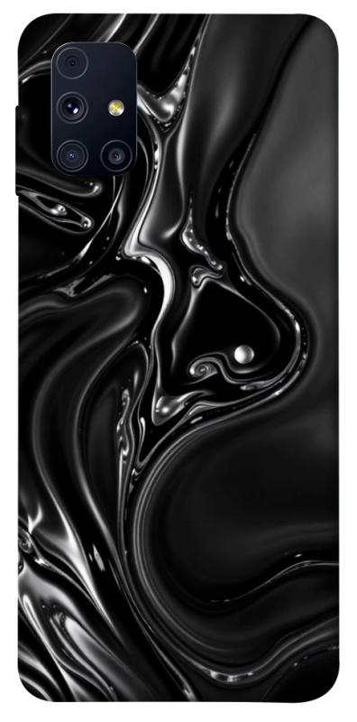 Чехол itsPrint Black Liquid для Samsung Galaxy M31s, паттерн, купить оптом с доставкой