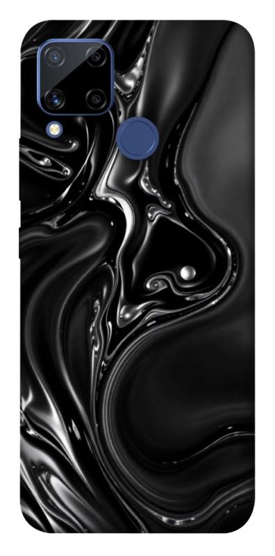 Чехол itsPrint Black Liquid для Realme C15, паттерн, купить оптом с доставкой