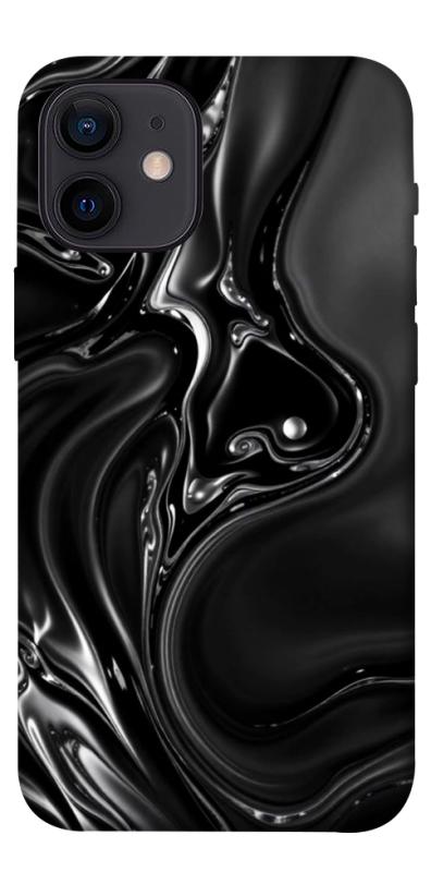 Чехол itsPrint Black Liquid для Apple iPhone 12 mini (5.4"), паттерн, купить оптом с доставкой