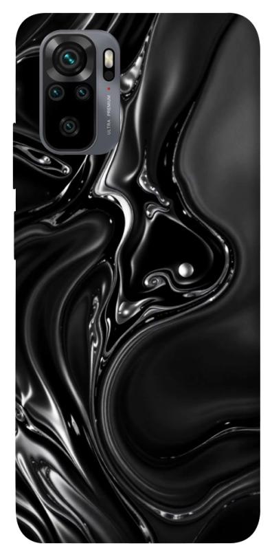 Чехол itsPrint Black Liquid для Xiaomi Redmi Note 10 / Note 10s, паттерн, купить оптом с доставкой