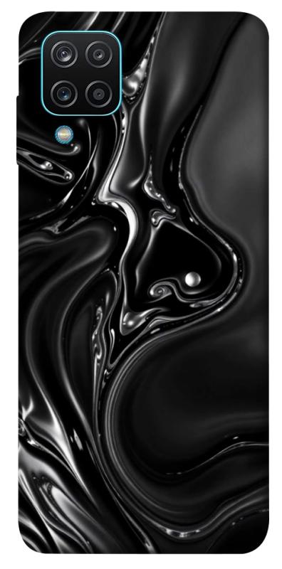 Чехол itsPrint Black Liquid для Samsung Galaxy A12, паттерн, купить оптом с доставкой