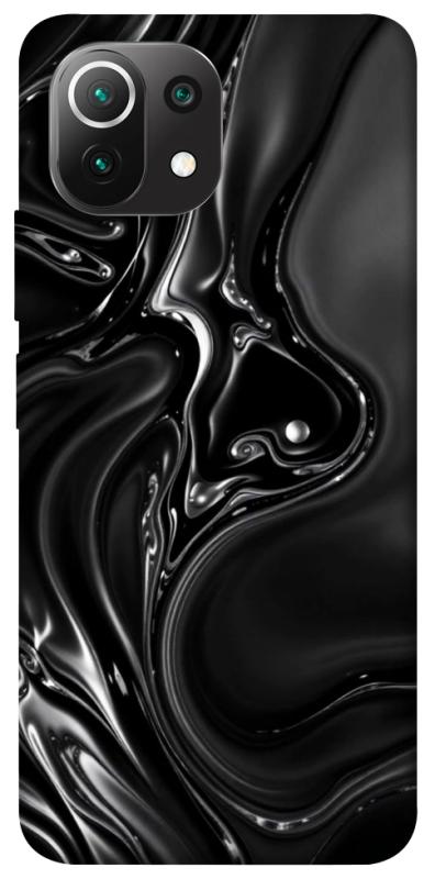 Чехол itsPrint Black Liquid для Xiaomi Mi 11 Lite, паттерн, купить оптом с доставкой