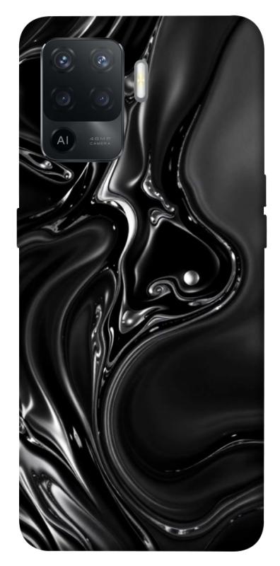 Чехол itsPrint Black Liquid для Oppo Reno 5 Lite, паттерн, купить оптом с доставкой