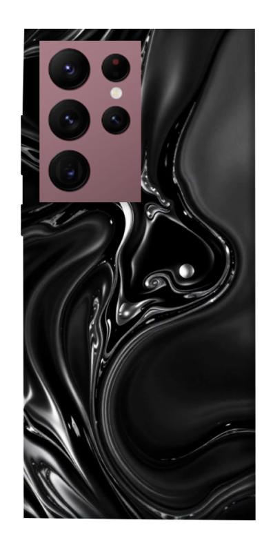Чехол itsPrint Black Liquid для Samsung Galaxy S22 Ultra, паттерн, купить оптом с доставкой