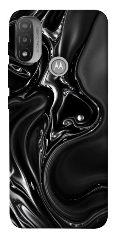 Чехол itsPrint Black Liquid для Motorola Moto E20, паттерн, купить оптом с доставкой