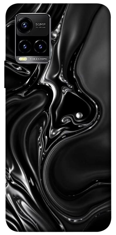 Чехол itsPrint Black Liquid для Vivo Y21 / Y33s, паттерн, купить оптом с доставкой