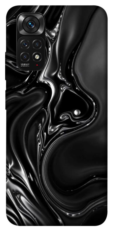 Чехол itsPrint Black Liquid для Xiaomi Redmi Note 11 (Global) / Note 11S, паттерн, купить оптом с доставкой