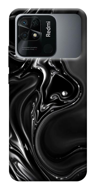 Чехол itsPrint Black Liquid для Xiaomi Redmi 10C, паттерн, купить оптом с доставкой