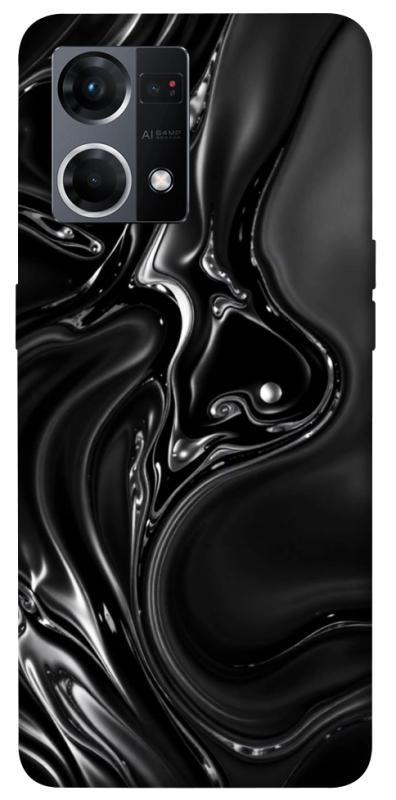 Чехол itsPrint Black Liquid для Oppo Reno 7 4G, паттерн, купить оптом с доставкой