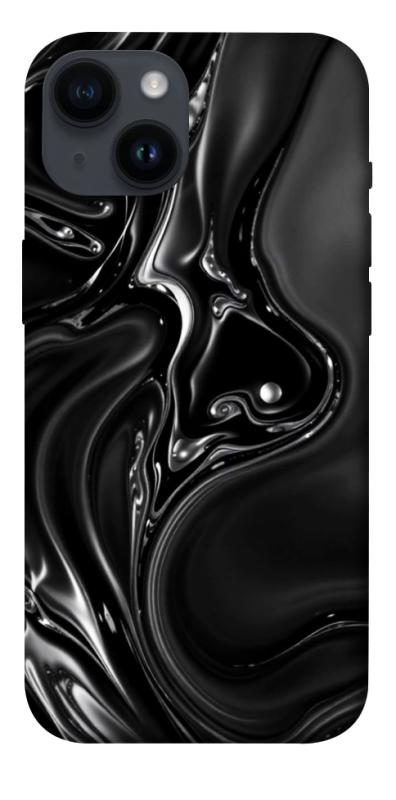Чехол itsPrint Black Liquid для Apple iPhone 14 (6.1"), паттерн, купить оптом с доставкой