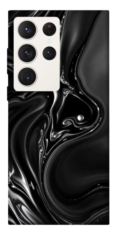 Чехол itsPrint Black Liquid для Samsung Galaxy S23 Ultra, паттерн, купить оптом с доставкой