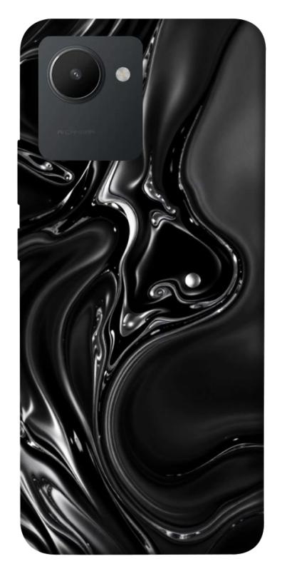 Чехол itsPrint Black Liquid для Realme C30, паттерн, купить оптом с доставкой