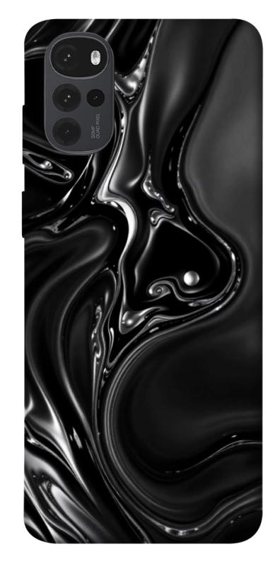 Чехол itsPrint Black Liquid для Motorola Moto G22, паттерн, купить оптом с доставкой