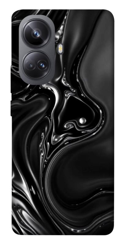 Чехол itsPrint Black Liquid для Realme 10 Pro+, паттерн, купить оптом с доставкой