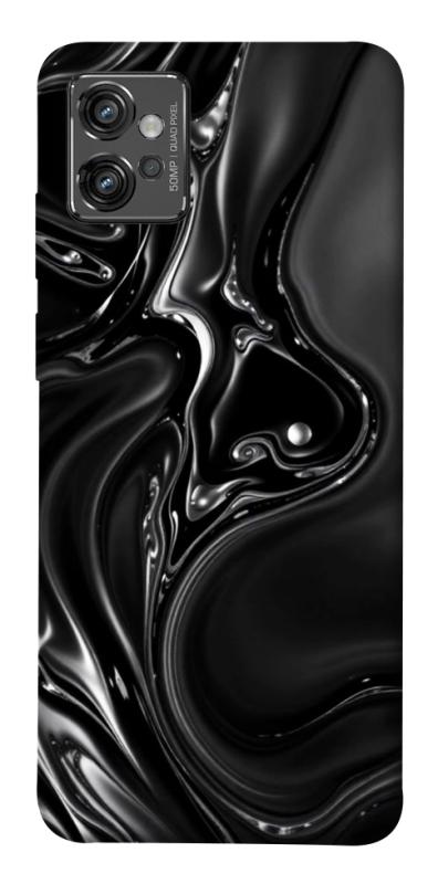 Чехол itsPrint Black Liquid для Motorola Moto G32, паттерн, купить оптом с доставкой