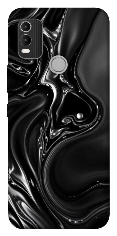Чохол itsPrint Black Liquid для Nokia C21 Plus, паттерн, купити оптом з доставкою
