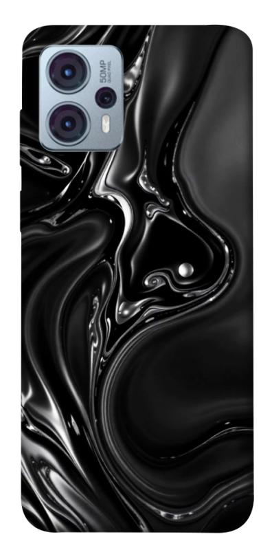 Чехол itsPrint Black Liquid для Motorola Moto G23, паттерн, купить оптом с доставкой