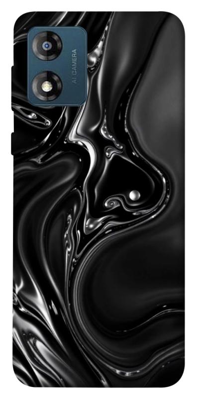 Чехол itsPrint Black Liquid для Motorola Moto E13, паттерн, купить оптом с доставкой