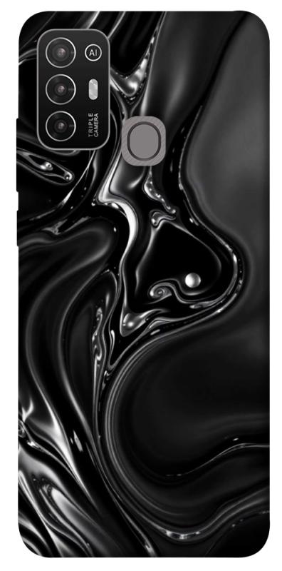 Чехол itsPrint Black Liquid для ZTE Blade A52, паттерн, купить оптом с доставкой
