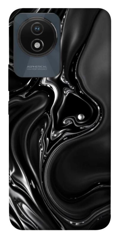 Чехол itsPrint Black Liquid для Vivo Y02, паттерн, купить оптом с доставкой