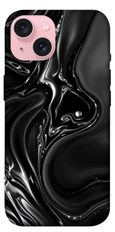 Чехол itsPrint Black Liquid для Apple iPhone 15 (6.1"), паттерн, купить оптом с доставкой