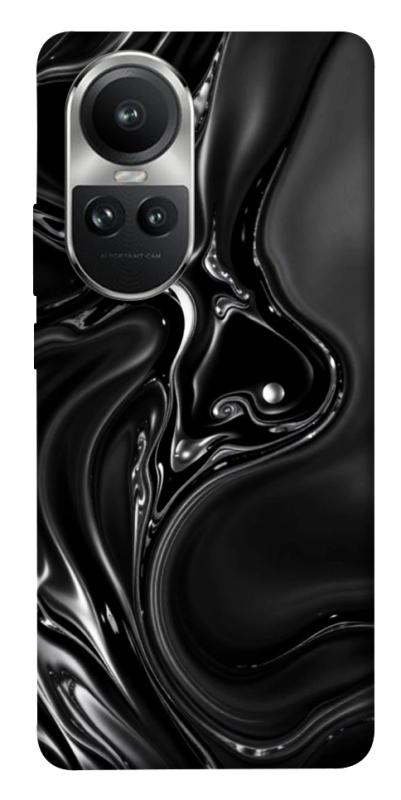 Чехол itsPrint Black Liquid для Oppo Reno 10, паттерн, купить оптом с доставкой