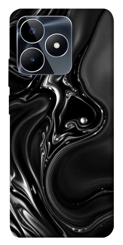 Чехол itsPrint Black Liquid для Realme C53, паттерн, купить оптом с доставкой