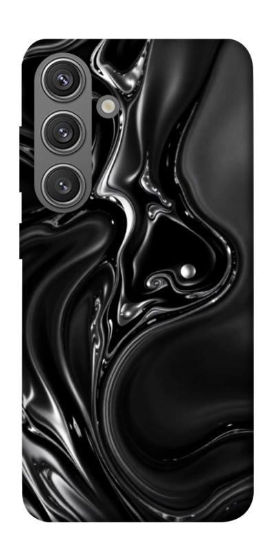 Чехол itsPrint Black Liquid для Samsung Galaxy S24, паттерн, купить оптом с доставкой