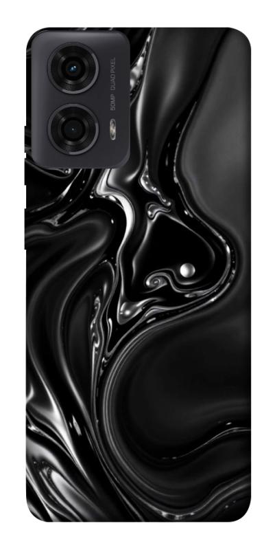 Чехол itsPrint Black Liquid для Motorola Moto G24, паттерн, купить оптом с доставкой