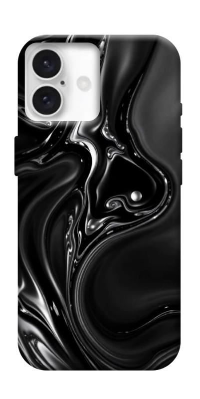 Чехол itsPrint Black Liquid для Apple iPhone 16 (6.1"), паттерн, купить оптом с доставкой