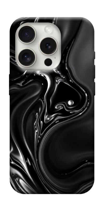 Чехол itsPrint Black Liquid для Apple iPhone 16 Pro (6.3"), паттерн, купить оптом с доставкой