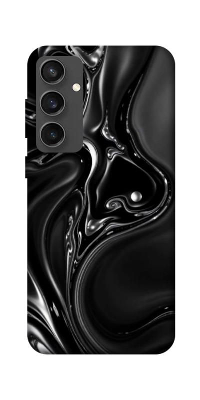 Чехол itsPrint Black Liquid для Samsung Galaxy S24 FE, паттерн, купить оптом с доставкой