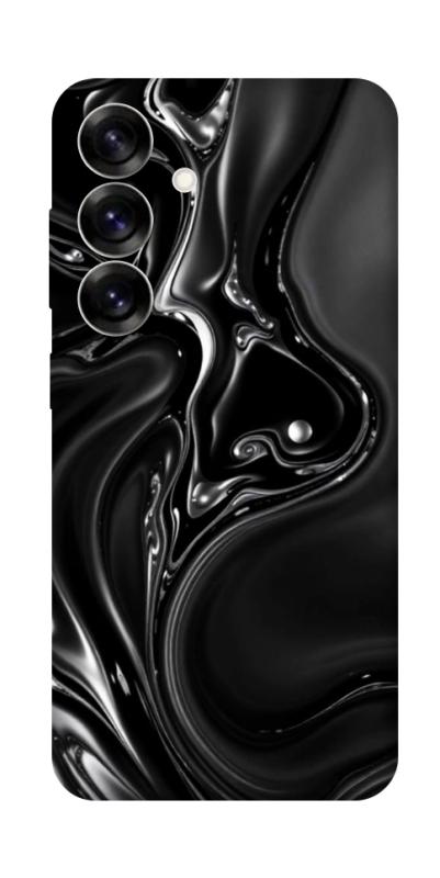 Чехол itsPrint Black Liquid для Samsung Galaxy S25, паттерн, купить оптом с доставкой