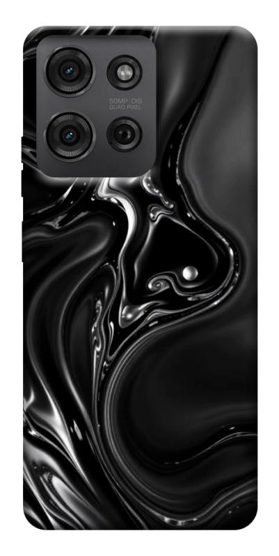 Чехол itsPrint Black Liquid для Motorola Moto G75 5G, паттерн, купить оптом с доставкой