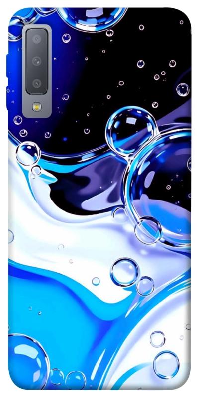 Чехол itsPrint Blue Bubbles для Samsung A750 Galaxy A7 (2018), паттерн, купить оптом с доставкой