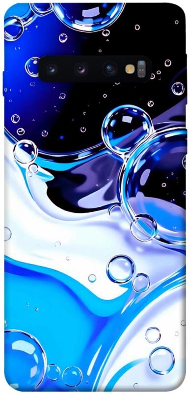 Чехол itsPrint Blue Bubbles для Samsung Galaxy S10, паттерн, купить оптом с доставкой