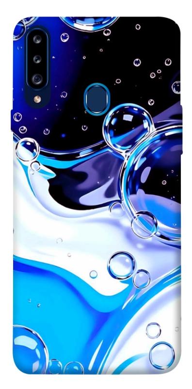 Чехол itsPrint Blue Bubbles для Samsung Galaxy A20s, паттерн, купить оптом с доставкой